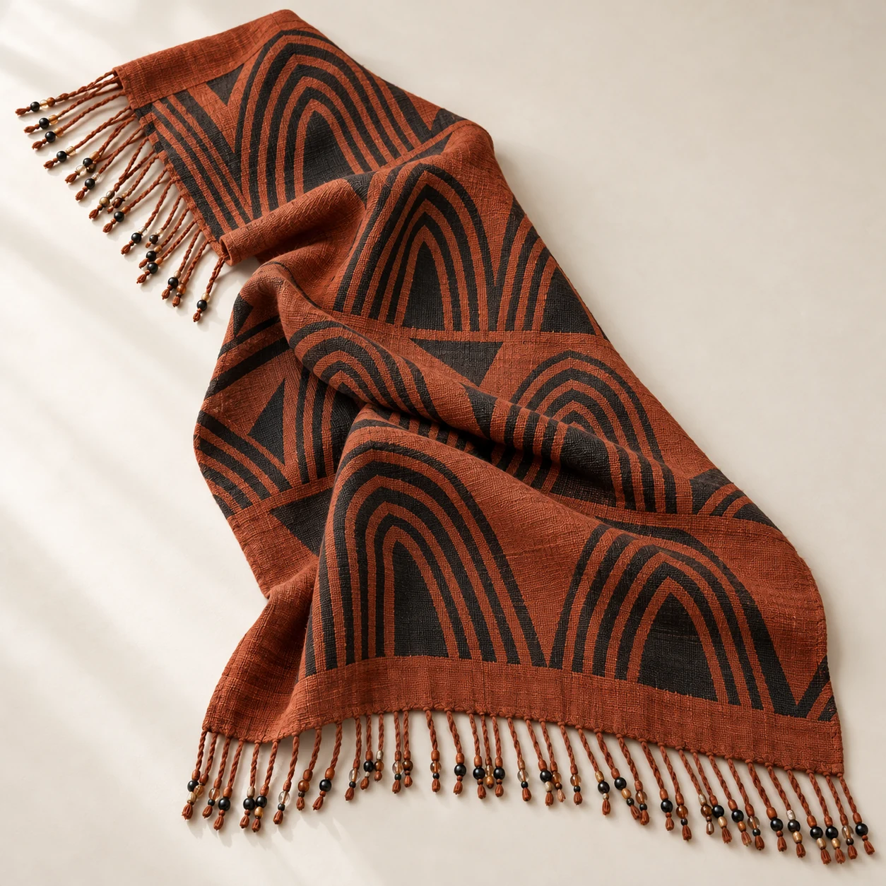 Copper Arc Shawl in Copper / Black