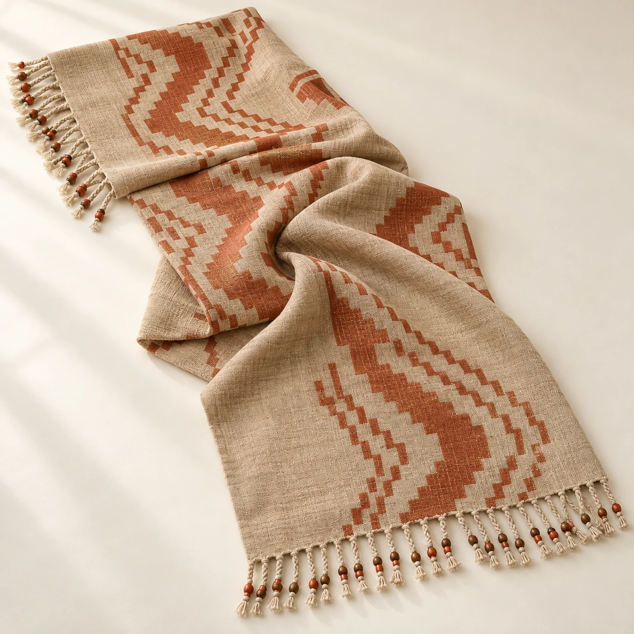 Sandstone Cascade Shawl in Sand / Terracotta